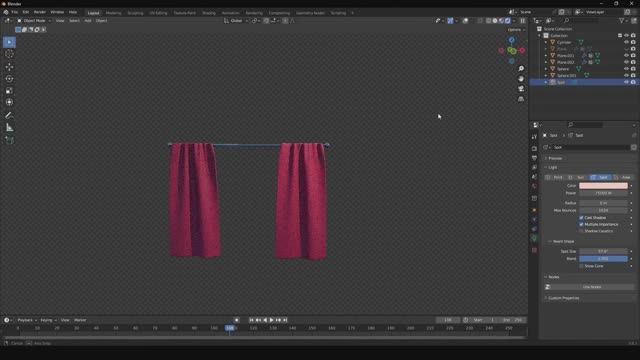 Шторы в Blender за 1 минуту | №19