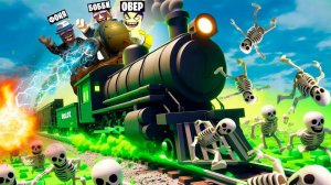 ТОПОВЫЕ ПУШКИ! ПОЕЗДКА НА ПОЕЗДЕ В АПОКАЛИПСИС! МЕРТВЫЕ РЕЛЬСЫ В ROBLOX
