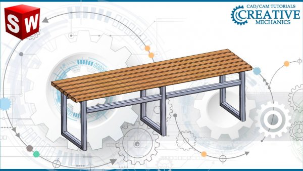 Сварные конструкции в Solidworks. Лавка в Solidworks