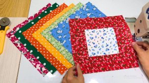 Простые шаги, как быстро сшить красивое однослойное лоскутное одеяло.
