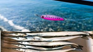 САРГАН НА ПИЛЬКЕРЫ | Морская рыбалка на спиннинг | Черное Море осенью