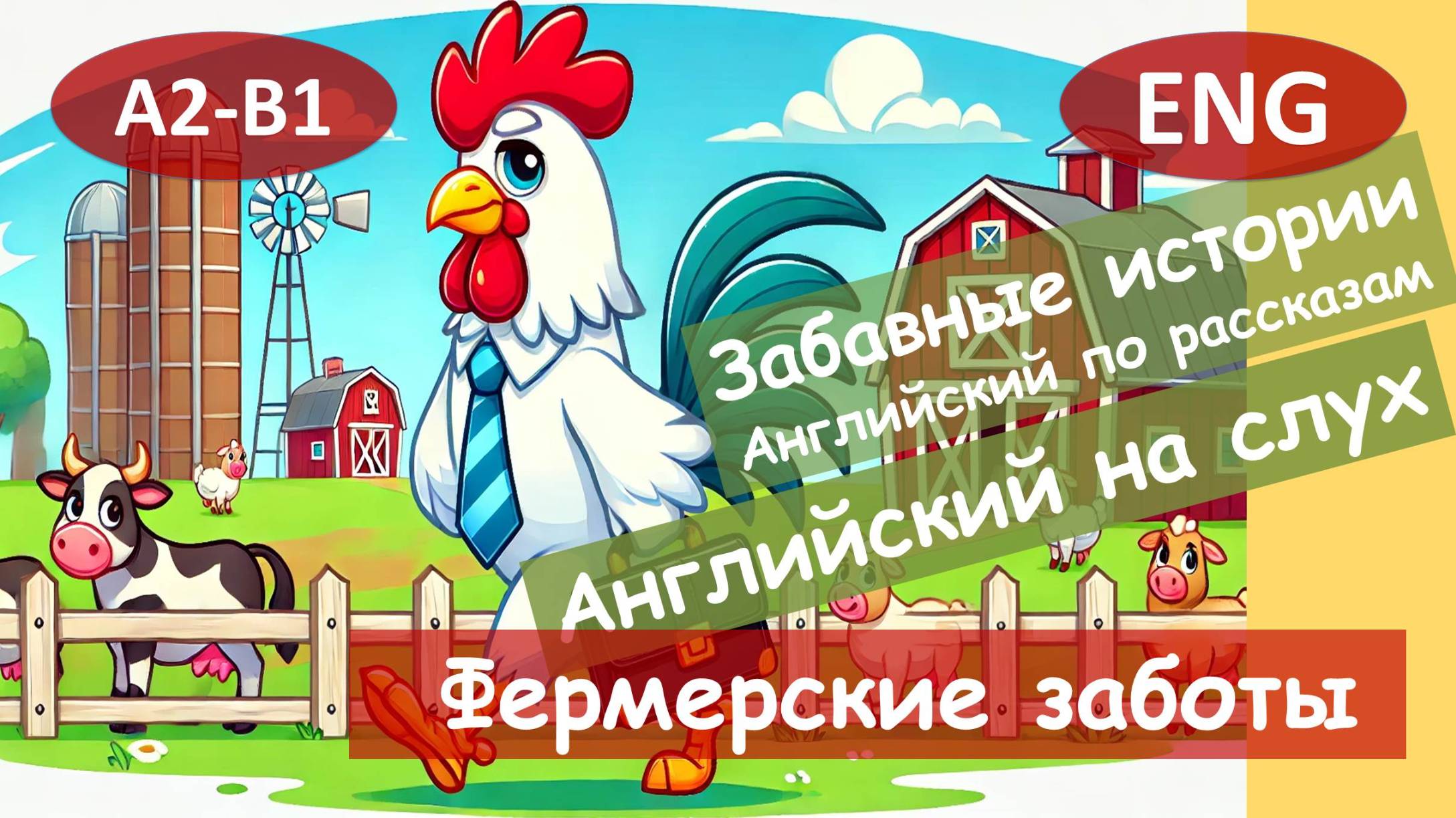 Фермерские заботы. Смешной рассказ на английском для начинающих (А2-B1) | Английский на слух смотреть онлайн