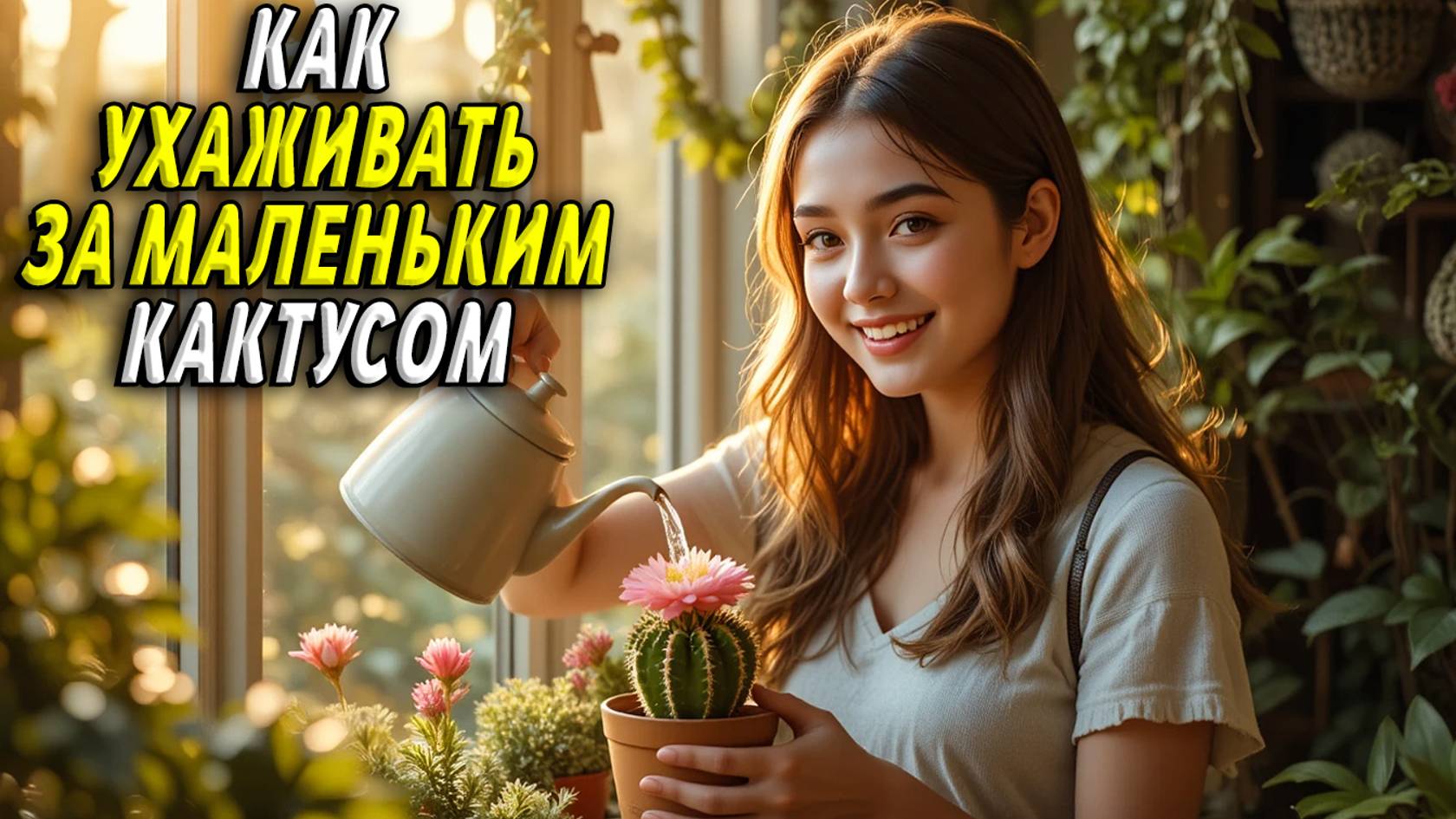Как ухаживать за маленьким кактусом смотреть онлайн