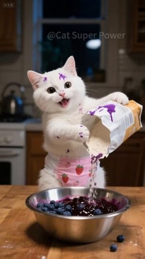 Званый ужин у котенка получился неожиданным,