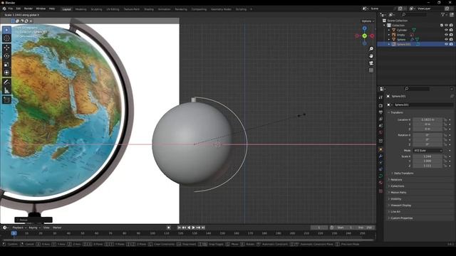 Глобус в Blender за минуту | №17