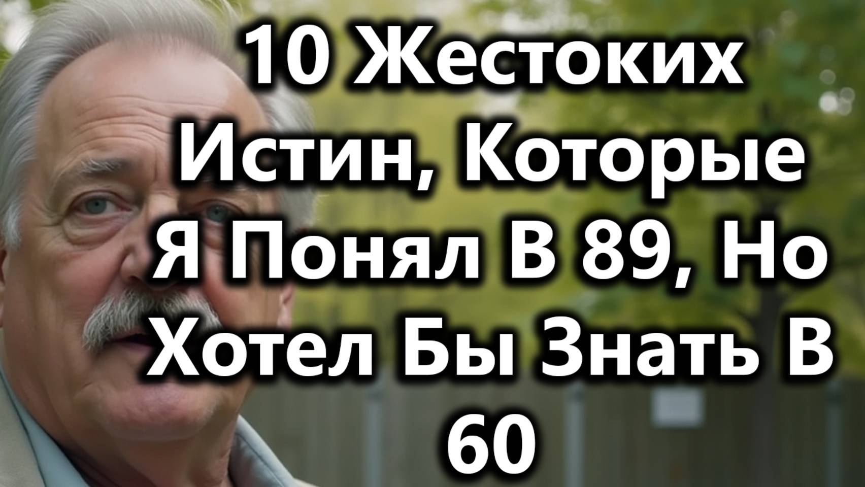 10 Жестоких Истин, Которые Я Понял В 89 Лет И Которые Должен Знать Каждый Пожилой, Пока Не Поздно