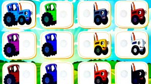 🧩Пазл на липучках Синий Трактор🧩