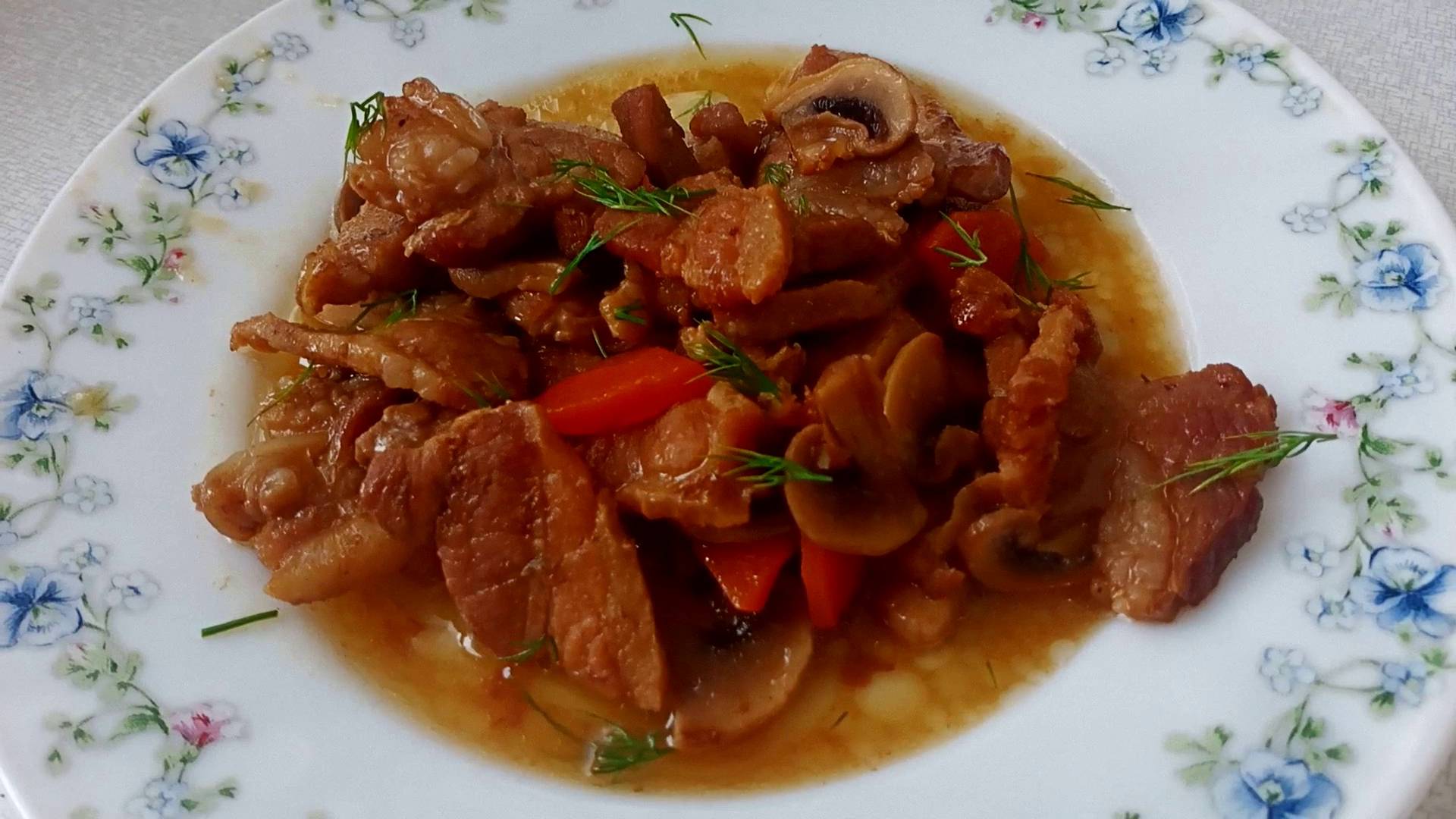 Свинина по азиатски Рецепт с грибами и соусом терияки Просто и Вкусно смотреть онлайн