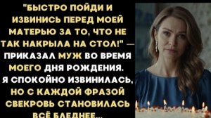 ИСТОРИЯ ИЗ ЖИЗНИ/Быстро пойди и извинить перед моей матерью,- заявил муж