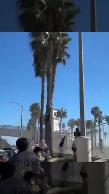 Момент крушения вертолёта на фестивале в Калифорнии... смотреть онлайн