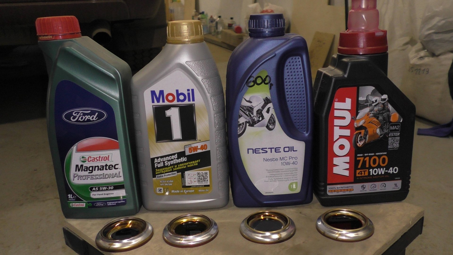 Тест масел Castrol, Mobil, Neste, MOTUL
