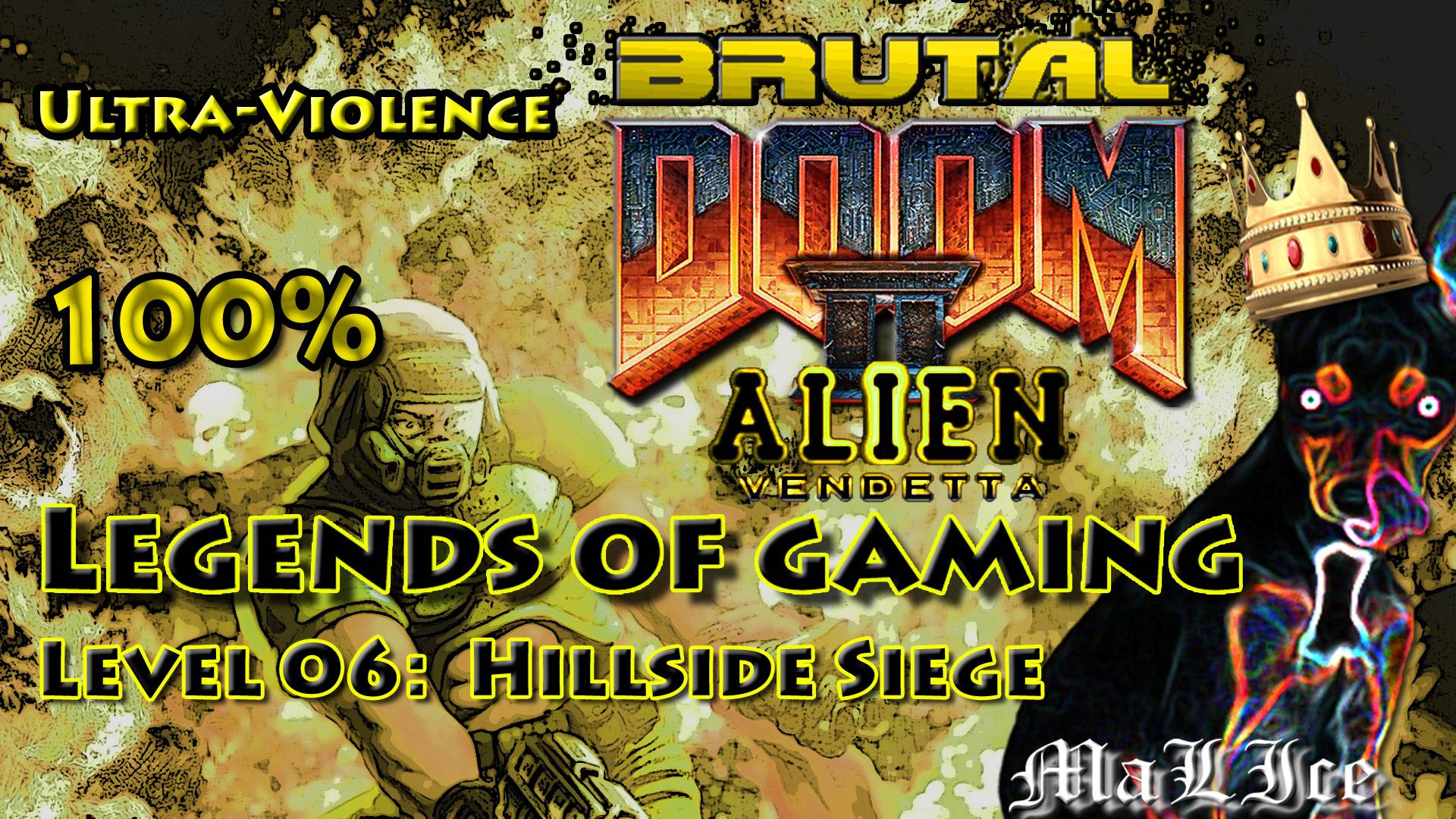 Brutal Doom Alien Vendetta - Level 06: Hillside Siege
