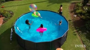 Каркасный бассейн INTEX GreyWood Prism Frame Premium  4.57 х 1.22 м ; артикул 26742