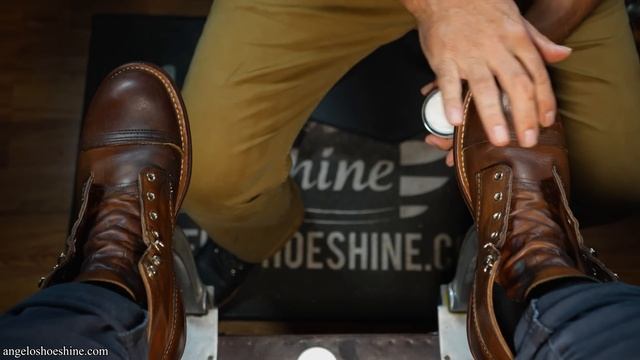 RESTORING YOUR BOOTS For RELAXATION! Angelo Shoe Shine ASMR смотреть онлайн