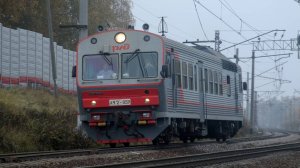 Поезда на Павелецком направлении. Перегон Ступино - Кашира Московской жд. Октябрь 2025 года