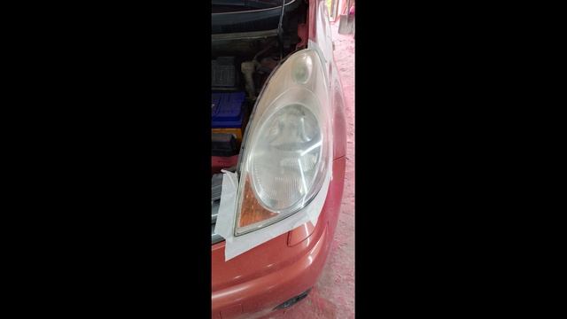 Химическая полировка передней оптики Nissan Note 12.10.25год