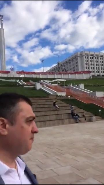 Мы с Григорием на площади Славы  - июнь 2018