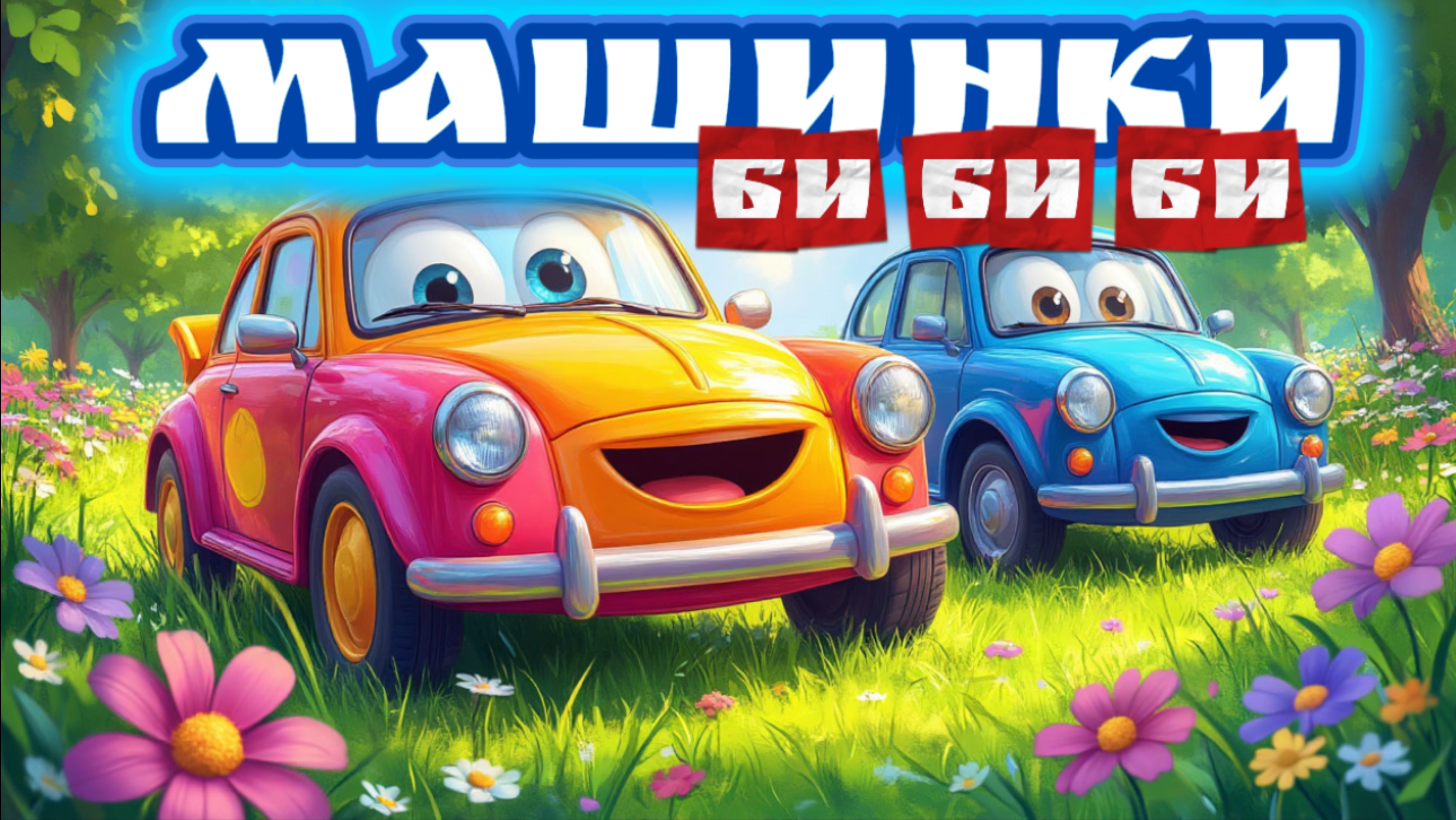 Машинки по дороге Би Би Би , мультфильмы и песенки про машинки