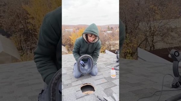 Установка дефлекторов на мягкую кровлю