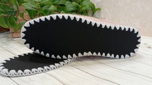 Обвязка стельки с ВБ для вязаных тапочек .Подробный мк .