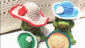 Как связать шляпку для куклы или брелок. МК.