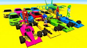 Человек-Паук и Машинки для Детей Мультики с Красочными Спортивными Машинками Мультфильмы для Детей