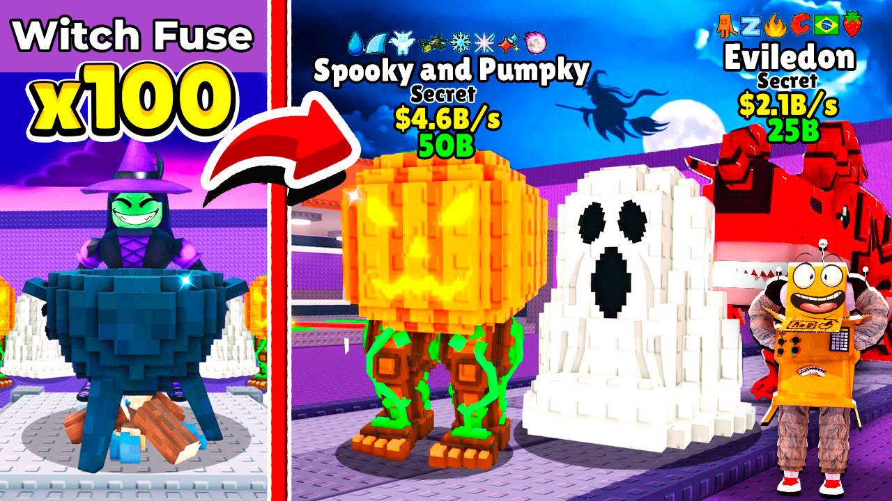 ИСПОЛЬЗОВАЛ в Witch Fuse 100 СЕКРЕТНЫХ БРЕЙНРОТОВ и ПОЛУЧИЛ ЭТО... ROBLOX Steal a Brainrot смотреть онлайн