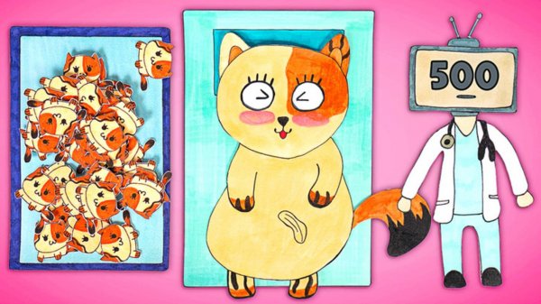 Спасаем маму-кошку 🐱 500 котят и домик из бумаги ✂️✨