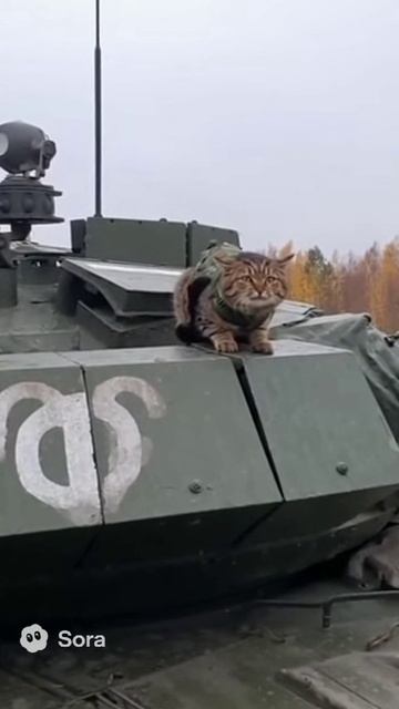 Кот на танке