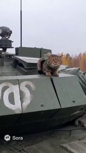 Кот на танке