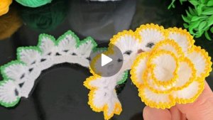 Объёмный шикарный цветок крючком😍 #вязаниекрючком #все_в_жизни_связано