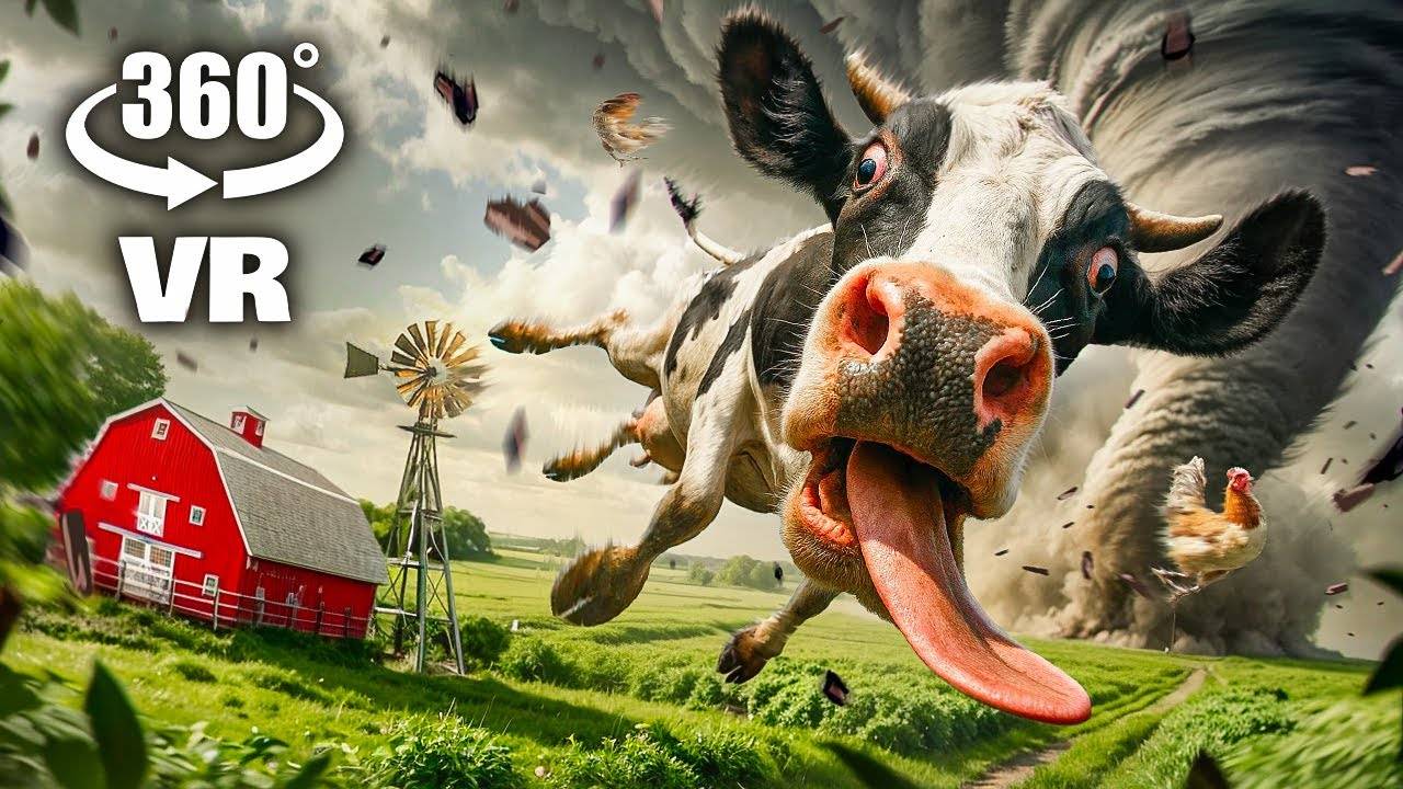 VR 360° САМЫЙ БОЛЬШОЙ ТОРНАДО НА ФЕРМЕ