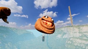 Большие и маленькие автомобили , сходят с ума от безумия на скоростном спуске с поездами в бимке