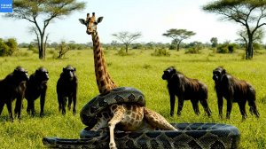 Древние обезьяны спасли жирафа от нападения питона!