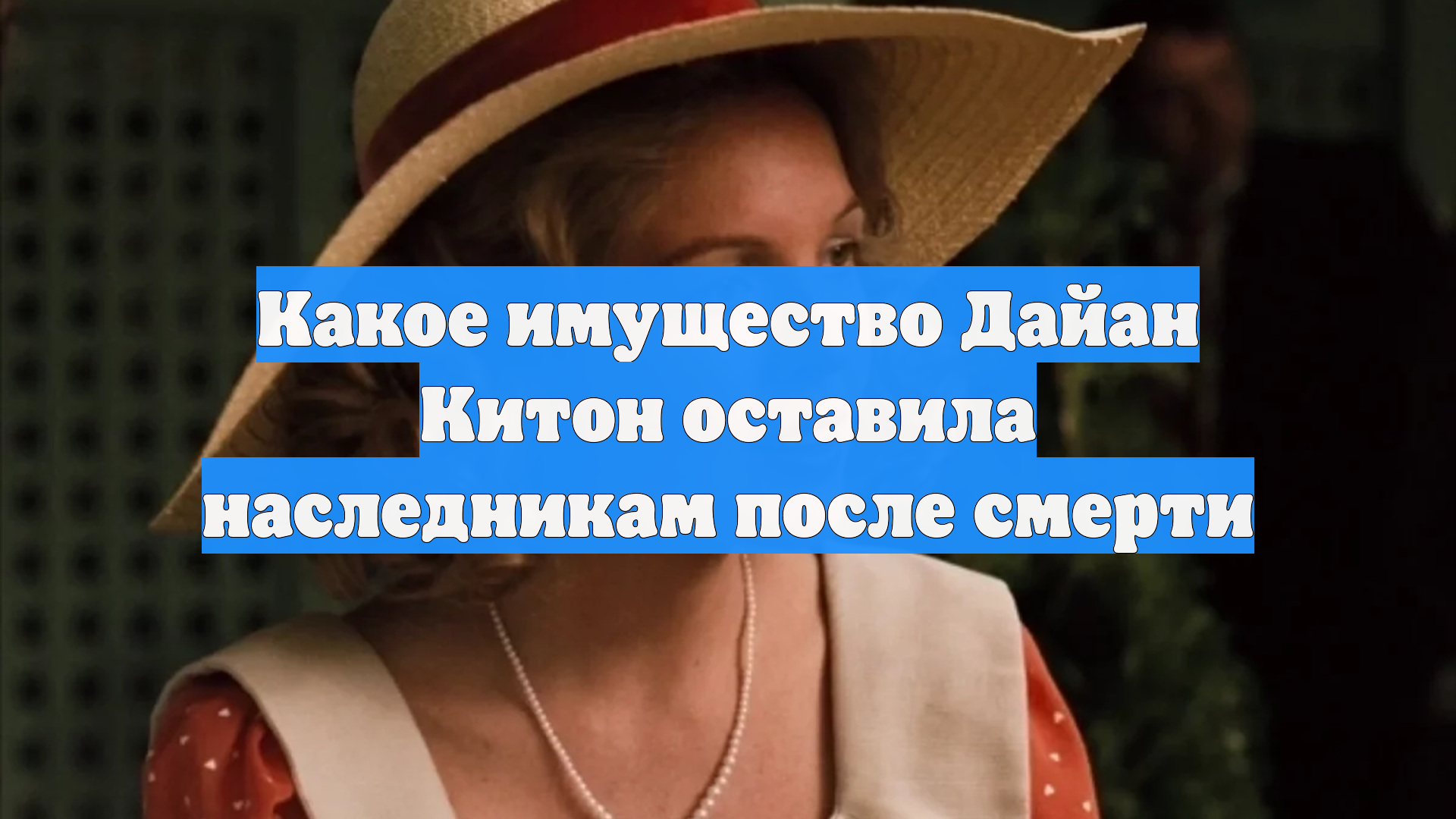 Какое имущество Дайан Китон оставила наследникам после смерти