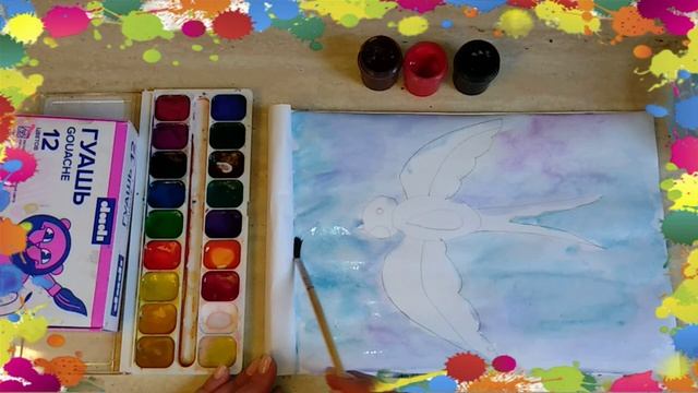 Рисование Ласточка