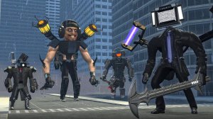 ЧТО ЕСЛИ НОВЫЙ ТВМАН ПОЛИЦЕЙСКИЙ СРАЗИТСЯ СО ВСЕМИ ТУАЛЕТНЫМИ АГЕНТАМИ SKIBIDI В GARRYS MOD