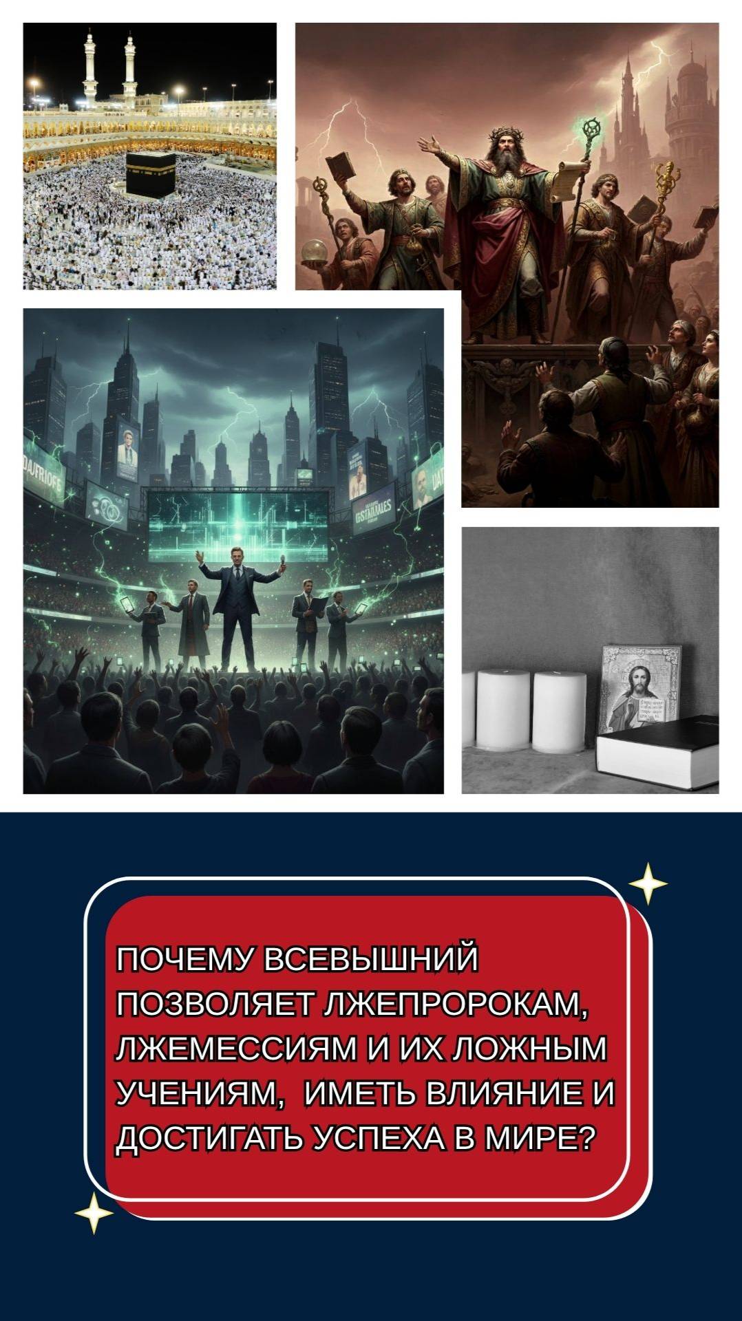 Почему Всевышний позволяет лжепророкам, лжемессиям,  иметь влияние и достигать успеха в мире? ⚖️