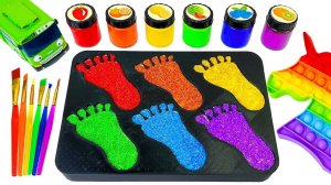 ИГРАЕМ В СЛАЙМЫ ЗАЛИВАЕМ В ФОРМЫ СЛЕДОВ ВИДЕО ДЛЯ ДЕТЕЙ ДЕТСКИЙ КАНАЛ ИГРАЛКИ-ЗАЛИПАЛКИ