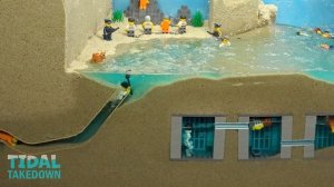 Наводнение в тюрьме: Катастрофа из-за цунами в Lego City - Эксперимент по прорыву плотины
