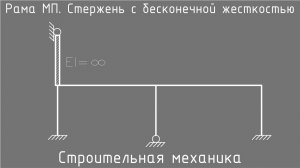 Расчет рамы методом перемещений. Стержень с бесконечной жесткостью