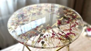 Стол из эпоксидной смолы с цветами. Сделай своими руками дома!