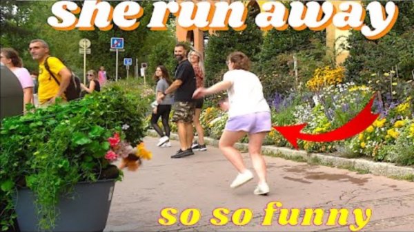 Beautiful girl gets scared bushman prank #funny videos #comedy