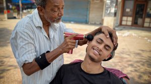 Waris Barber $1 Ultimate STRESS KILLER Head & Body Massage With New Tool ｜ ASMR Gautam