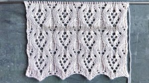 Кружевной ажурный узор спицами для вязания палантинов, джемперов, платьев
