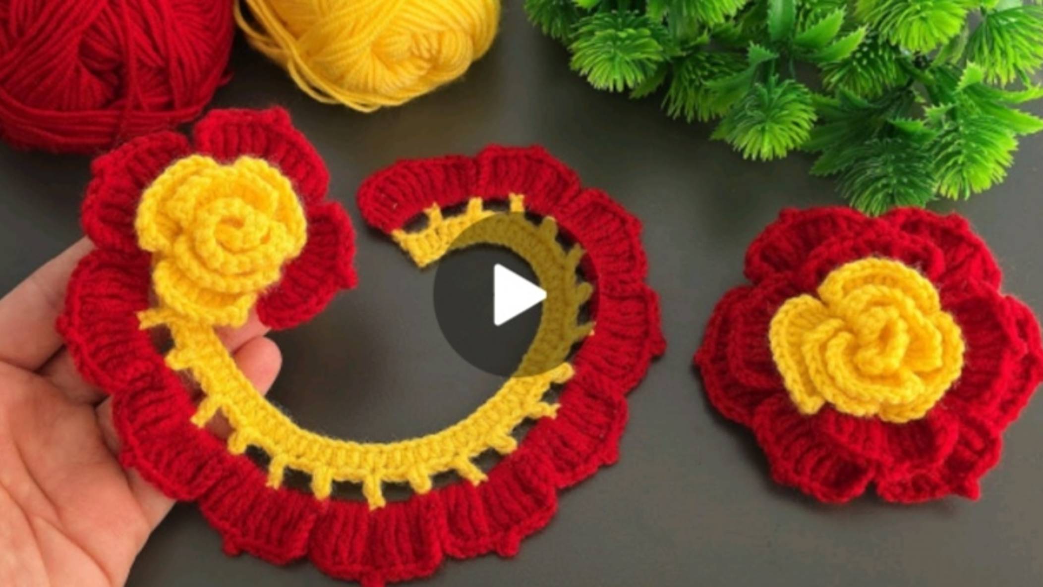 Объёмный шикарный цветок крючком😍 #вязаниекрючком #все_в_жизни_связано смотреть онлайн