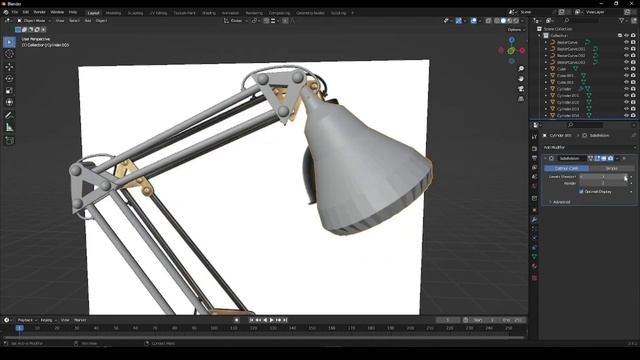 Настольная лампа в Blender за минуту | №7