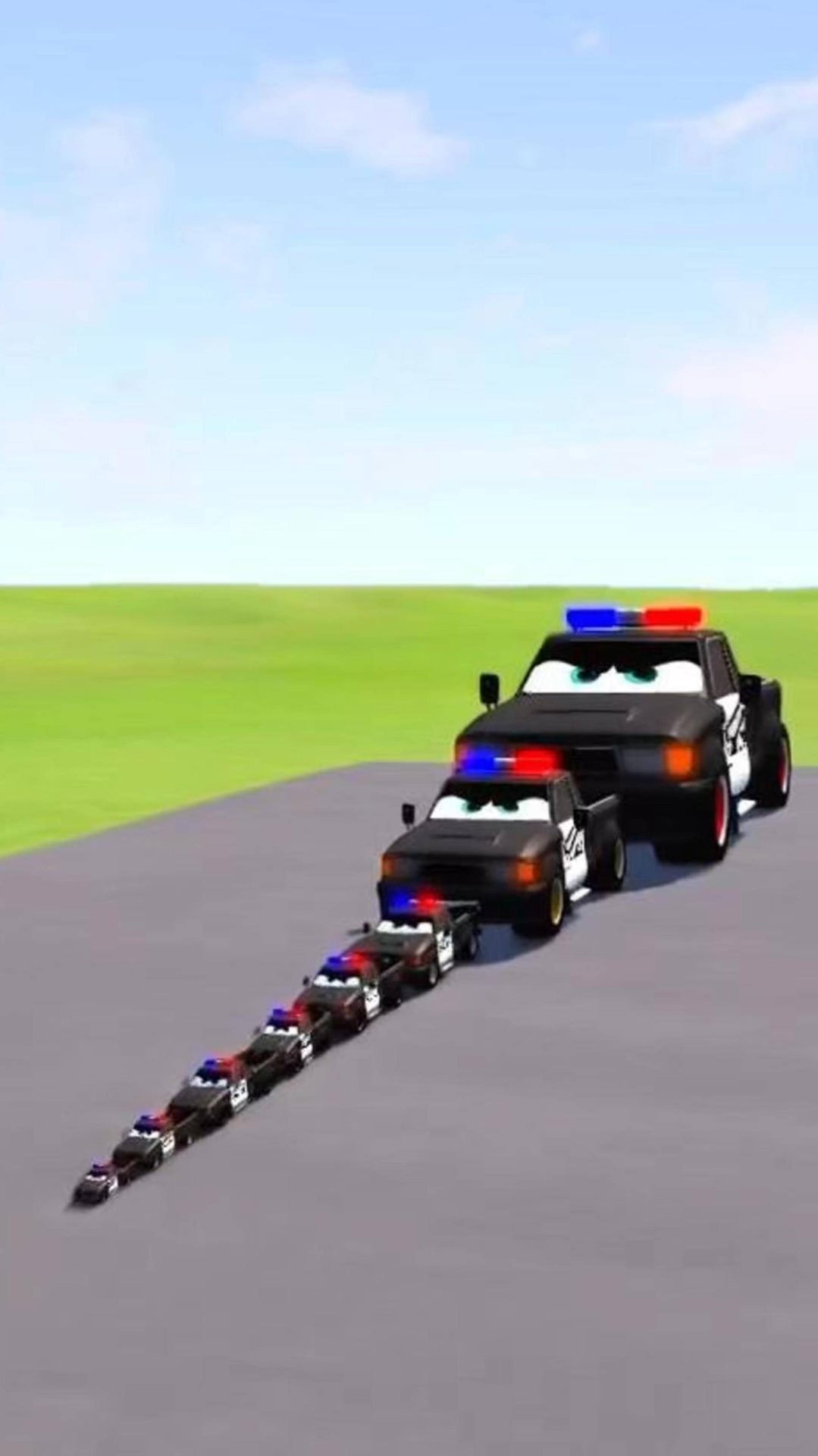 БОЛЬШАЯ И МАЛЕНЬКАЯ ПОЛИЦЕЙСКАЯ МАШИНА МАККУИНА VS ПОЕЗДА | BeamNG.drive смотреть онлайн