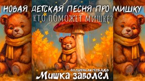 Волшебная тетрадь. МИШКА ЗАБОЛЕЛ. Новая детская песня про медведя, медвежонка, плюшевого мишку.