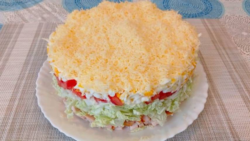 Салат из Пекинской Капусты и Копчёной Курицы смотреть онлайн